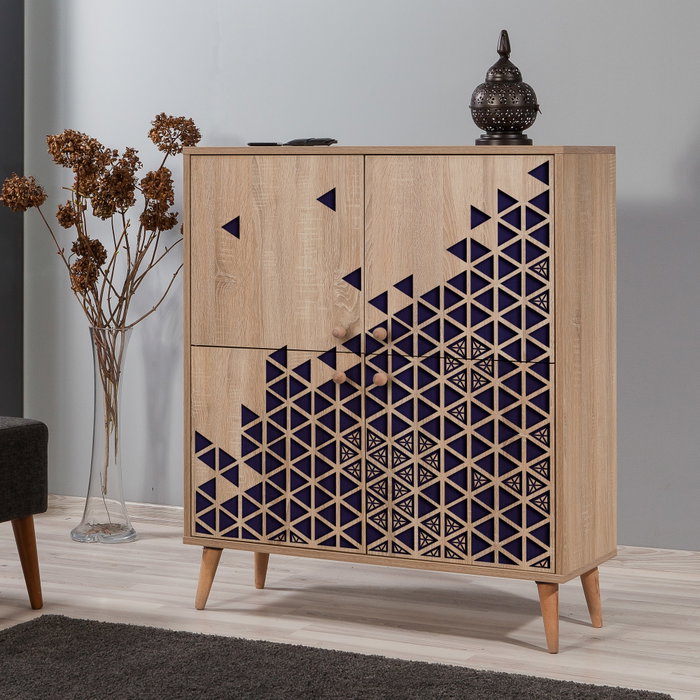 Hanah Home Multilux-123 Armario Multiusos Roble Sonoma